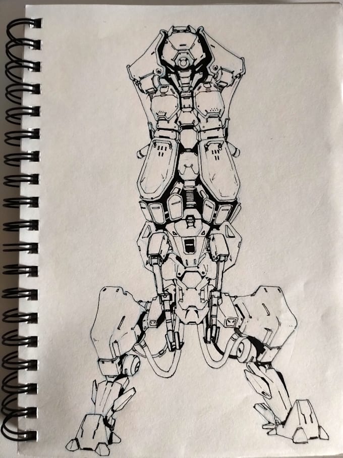 sketch robot design and mecha