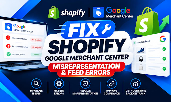 fix shopify google merchant center misrepresentation and feed errors