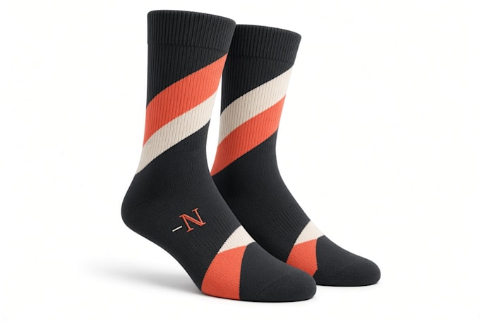 create realistic 3d sock designs and product mockups, 3d visualization
