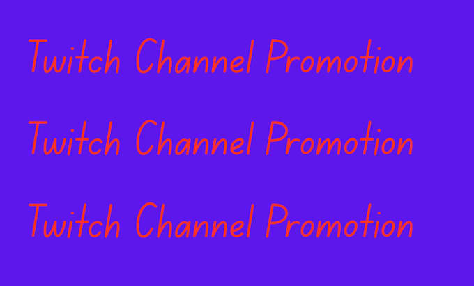 promote your twitch channel
