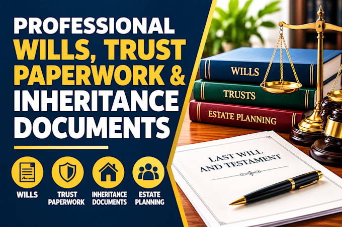 organize professional wills trust paperwork and inheritance document