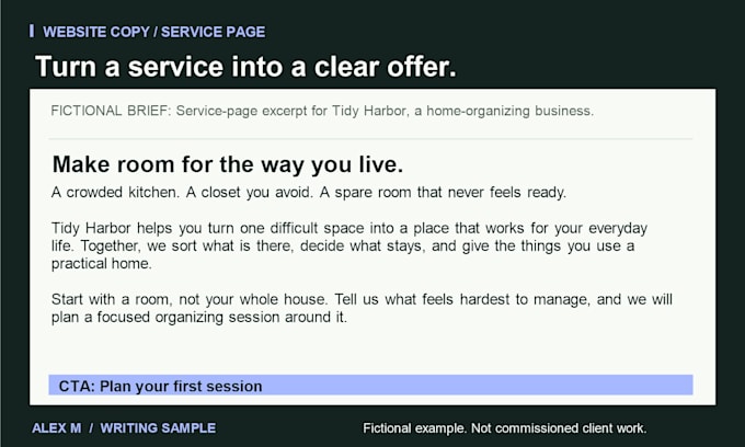 write clear website copy for your business