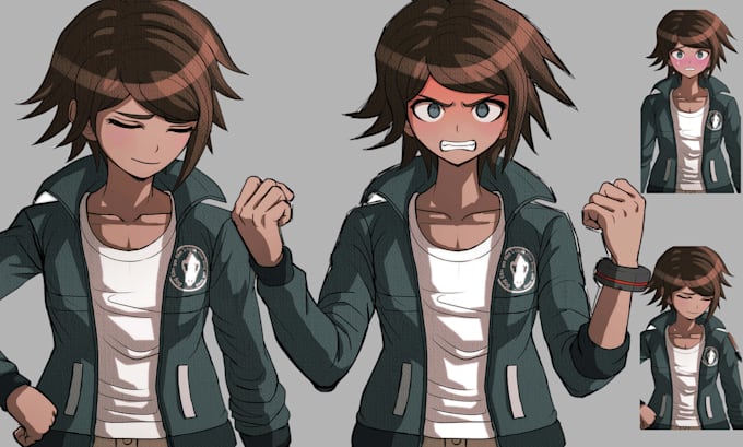 Draw danganronpa style character art, oc, anime sprite and fanart by ...