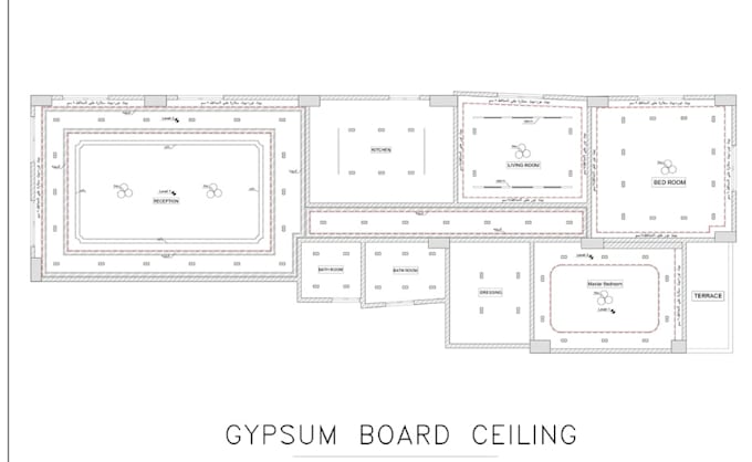 draft reflected ceiling plan, house lighting layout, ac plan, coordination plan
