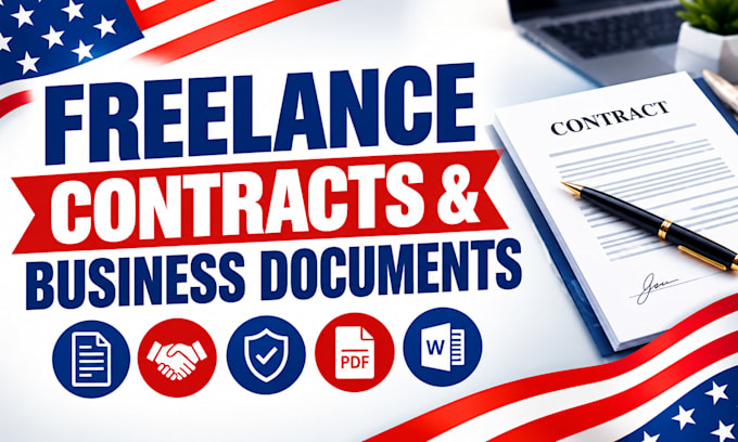draft a professional freelance contract agreement and prepare business documents