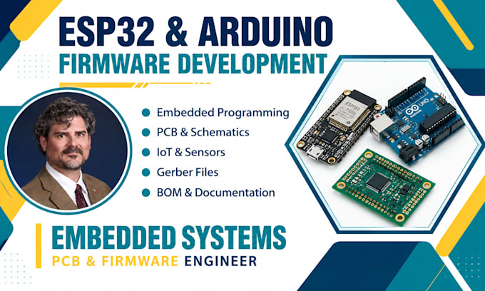 develop esp32 and arduino firmware for iot projects