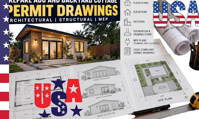 prepare adu and backyard cottage permit drawings