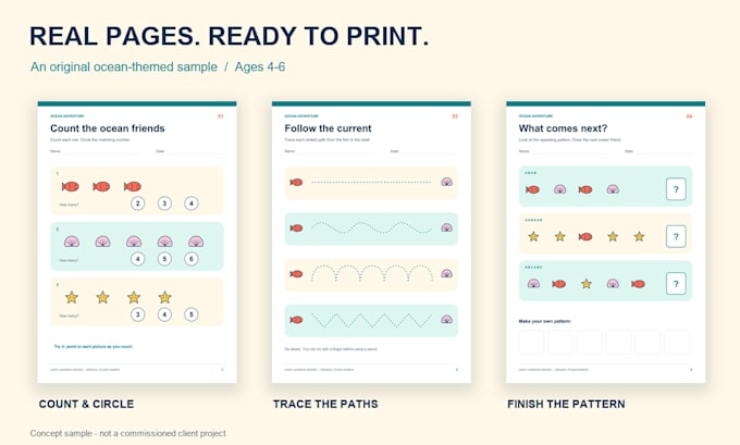 design custom preschool worksheets and printable kids activity books