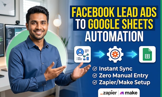 setup facebook lead ads to google sheets automation