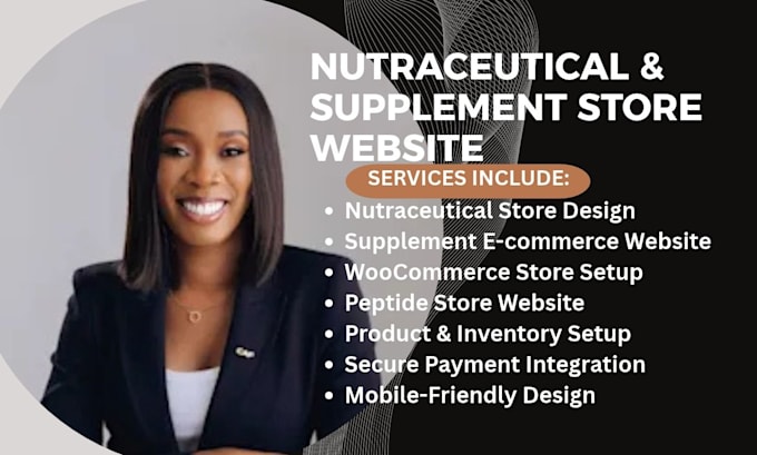 build a professional nutraceutical, supplement or peptide store website