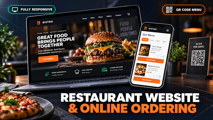 design restaurant website with online ordering and reservation system