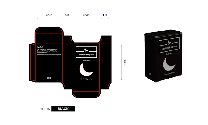 design a professional soap box and sleeve packaging