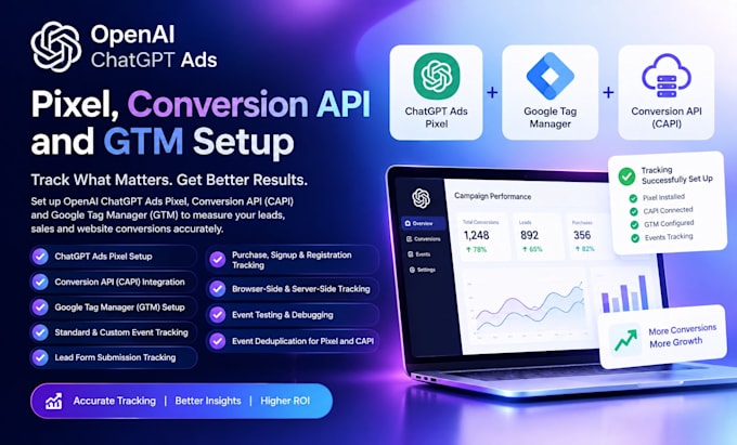 setup openai chatgpt ads pixel and conversion API with GTM