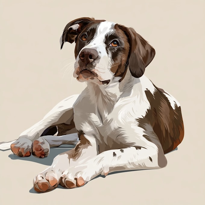 draw custom pet portrait in pop art style