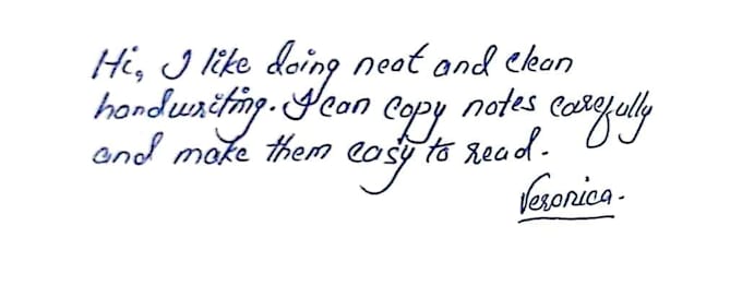 write neat and clear handwritten notes