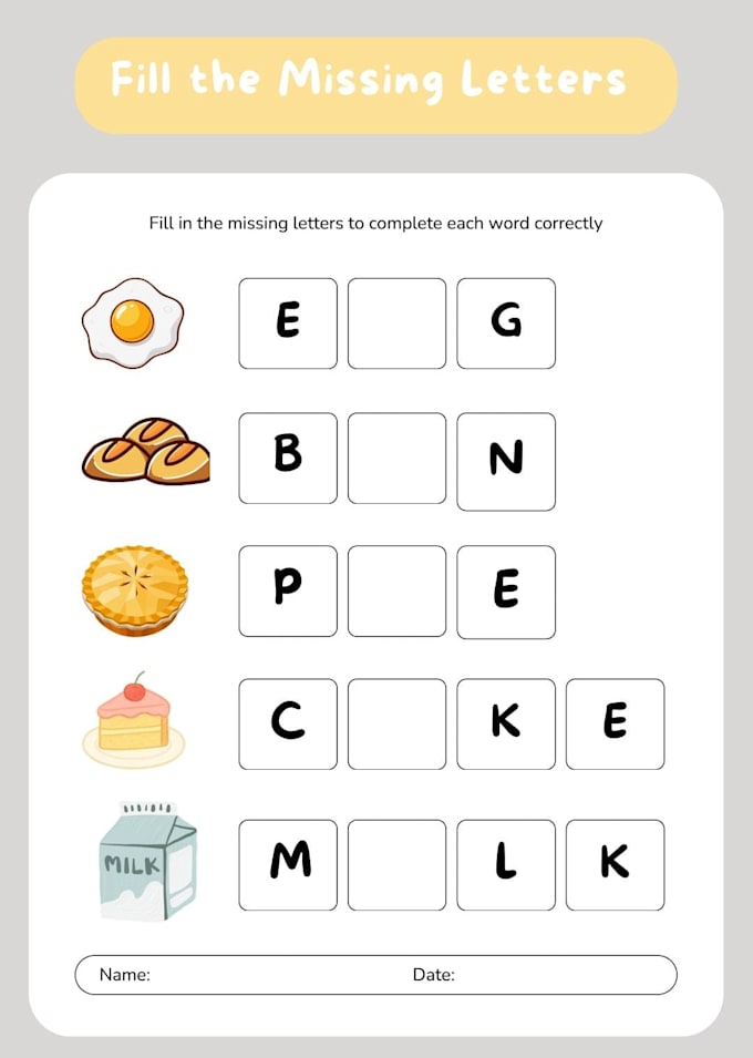 Design printable english worksheets for kids and beginners by Learn ...