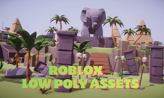create custom roblox low poly game assets roblox 3d props character model