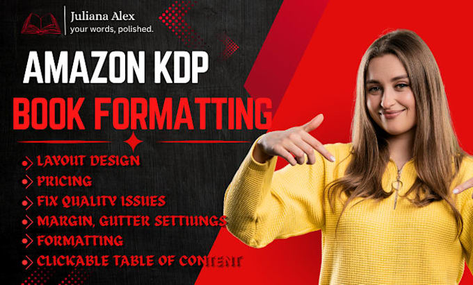 format your amazon KDP paperback and epub for