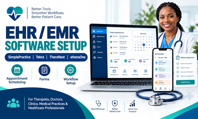 setup simplepractice tebra simplybook nextgen office theranest athenaone