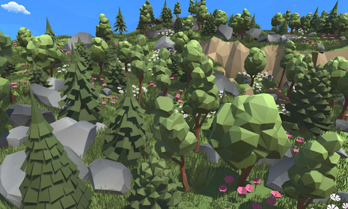 create roblox low poly trees and rocks roblox terrain map environment assets