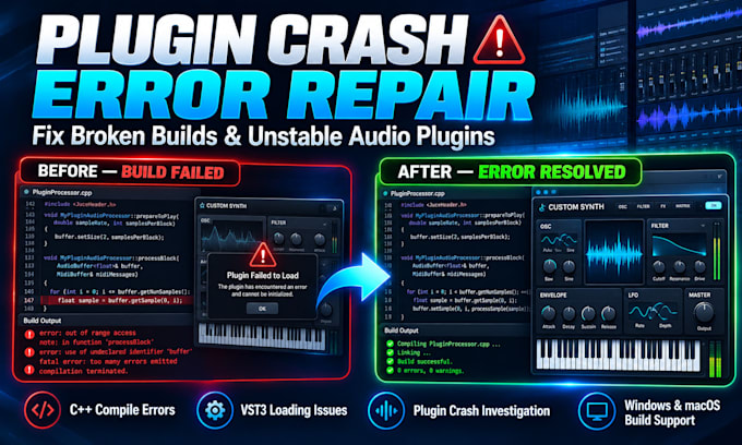 debug juce vst3 plugin bug fixing fix ai code crashes audio software errors daw