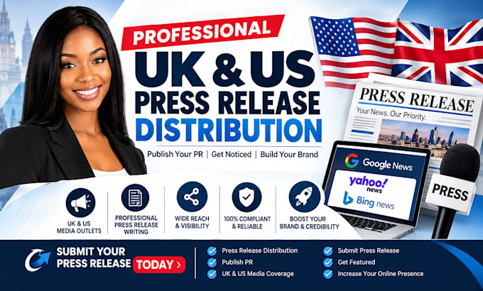 distribute UK US press release distribution publish  PR submit press release