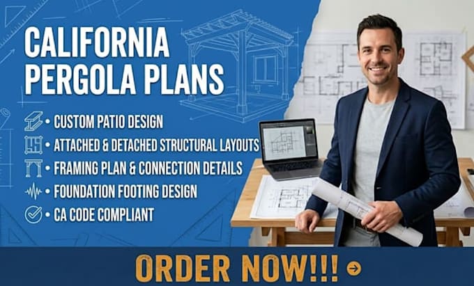 Building Rafter Drawings Design california pergola plans and residential structural layouts by ...