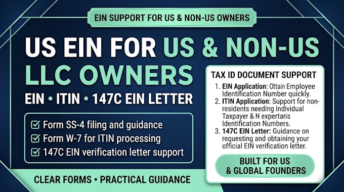 get ein number for non US residents llc, itin application, ein letter