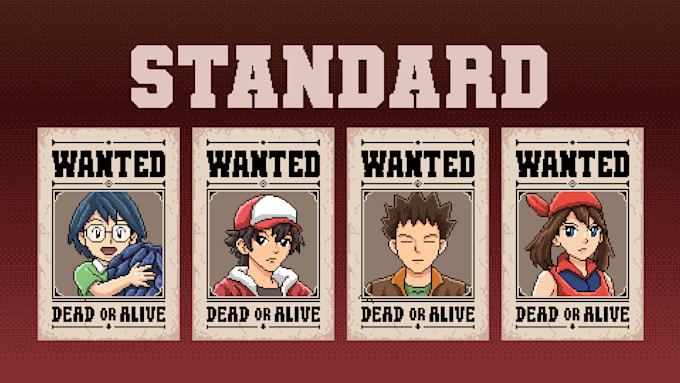 create a custom pixel art wanted poster