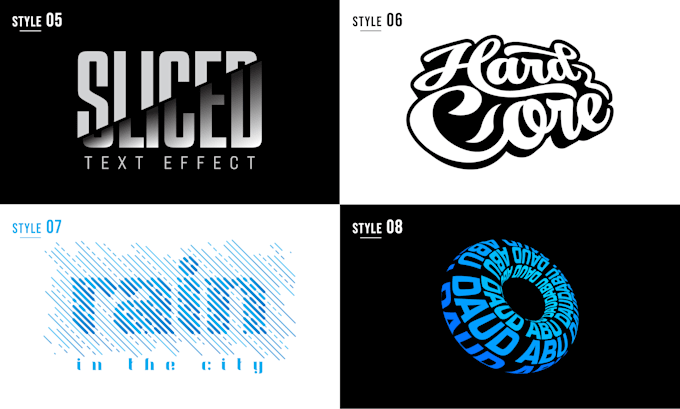 design creative typography, 3d text effects and custom lettering