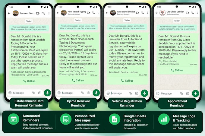 automate whatsapp expiry reminders using google sheets