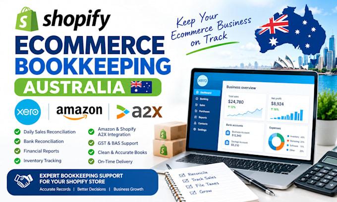do shopify e commerce bookkeeping australia xero amazon a2x accounting
