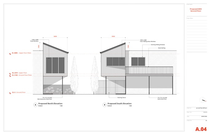 design your site plan, elevations, sections and roof plan