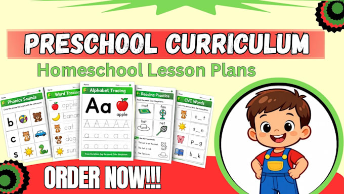 design engaging preschool curriculum homeschool lesson plans, elearning contents