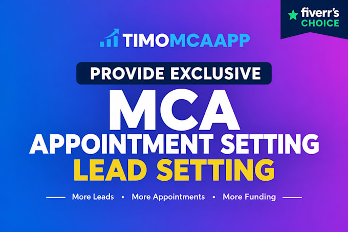 provide exclusive mca appointment setting
