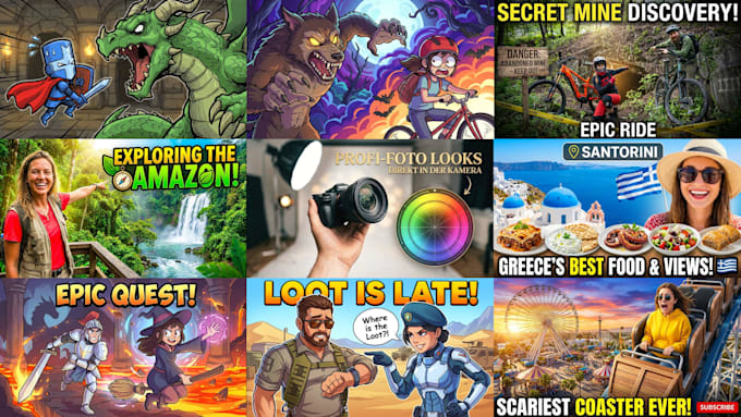 design custom, amazing, high ctr thumbnail in 24 hours