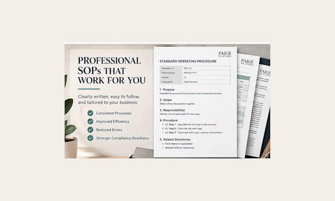 write professional sops and work instructions