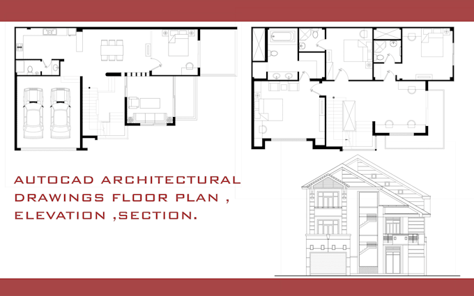 draft architectural plans in autocad, draftsman, redraw autocad plan