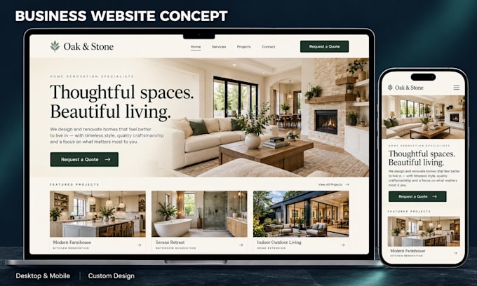 build a responsive business website with an admin panel