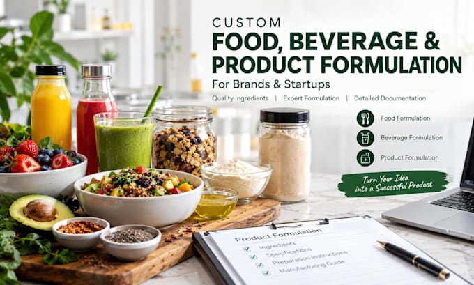 develop custom food, beverage and product formulations