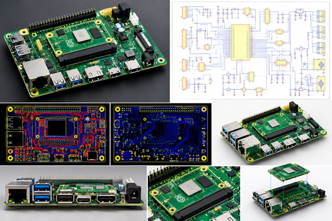 design raspberry pi cm4 carrier board pcb and schematic