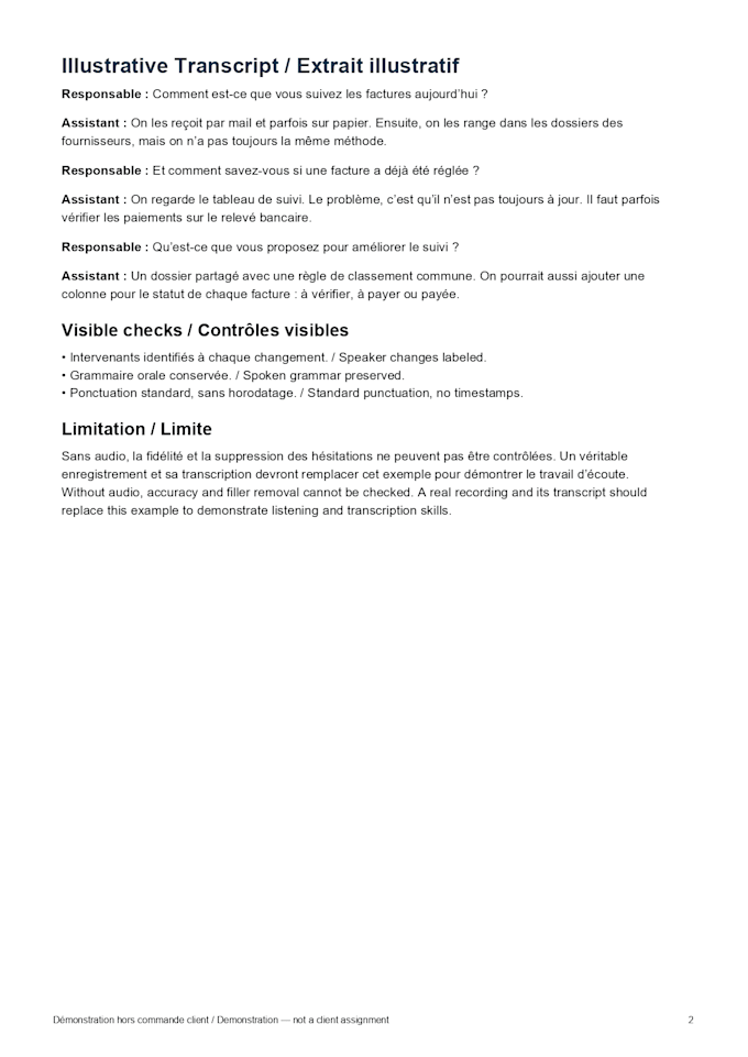 transcribe your french audio or video