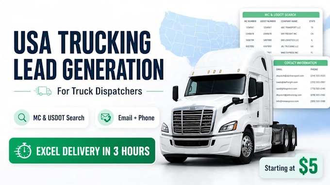 provide fresh mc leads for truck dispatching