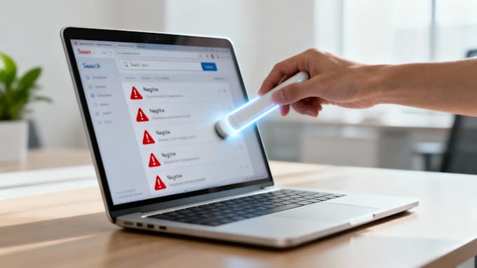 remove negative links, manage online reputation with search result suppression