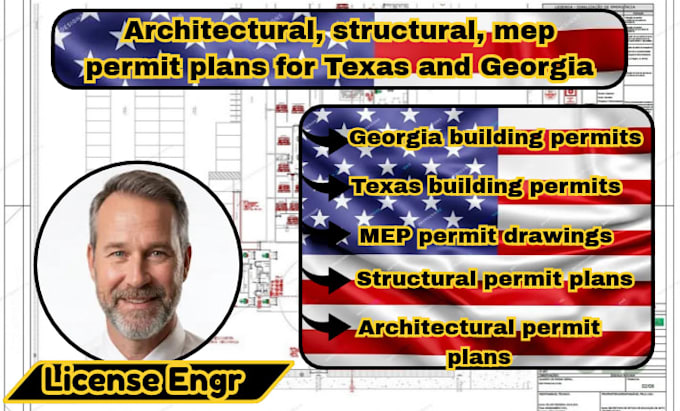 create architectural, structural, mep permit plans for texas and georgia