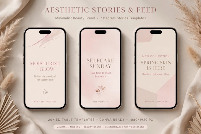 create aesthetic instagram posts, stories, and feed design