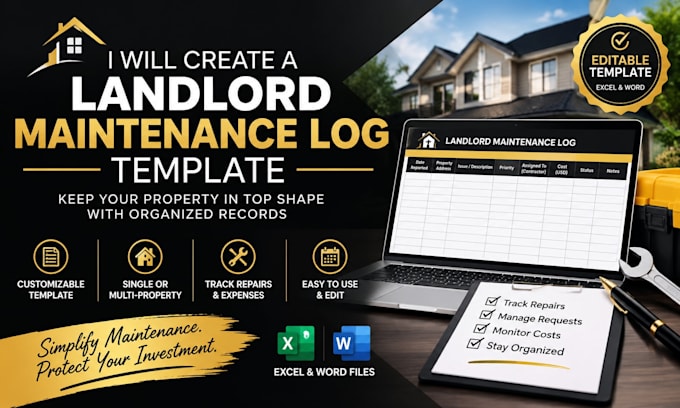 create a landlord maintenance log template