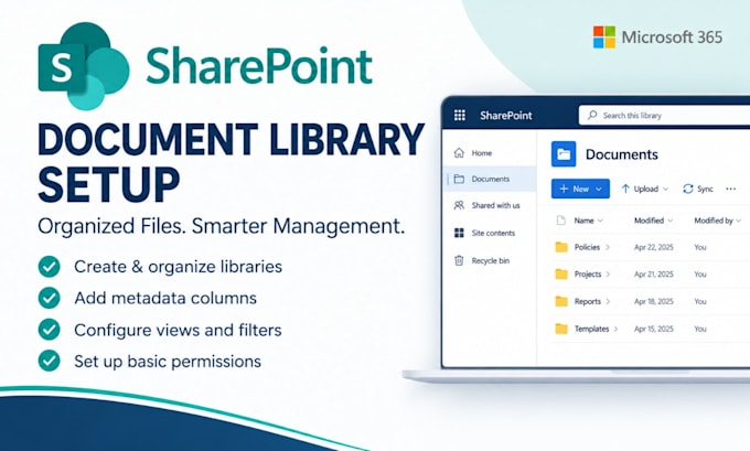 set up sharepoint document libraries with metadata and permissions