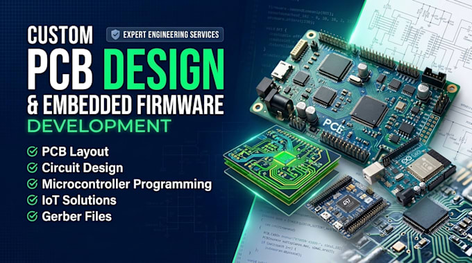 design esp32 stm32 arduino pcb and embedded firmware