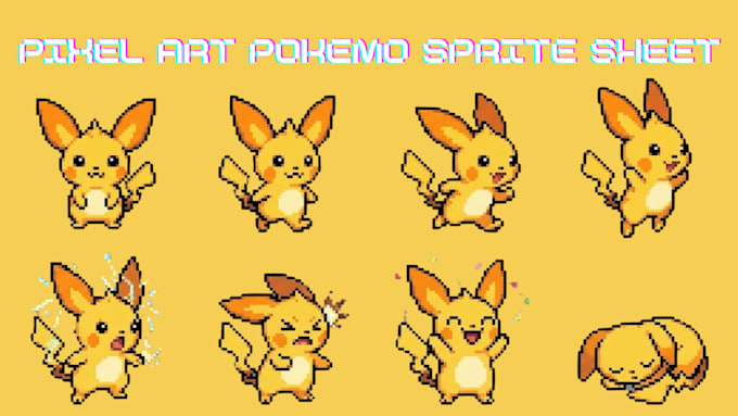 create pixel art pokemon sprite design 8bit 16bit character retro game sprites